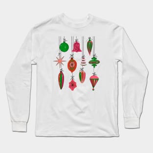 Pink and green mod ornaments Long Sleeve T-Shirt